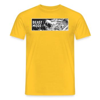 Beast-Mode - Vêtements de sport Helheim Threads - T-shirt homme - jaune - Devant - AI Model Male 178 dark (178cm)