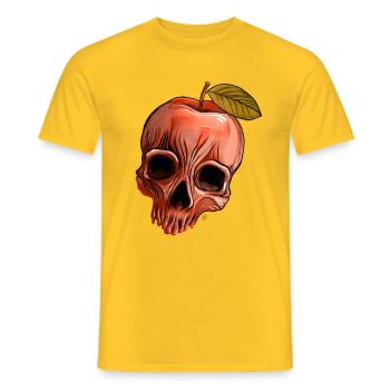 Apple Skull - Men's T-Shirt - yellow - Front - AI Model Male 178 dark (178cm)