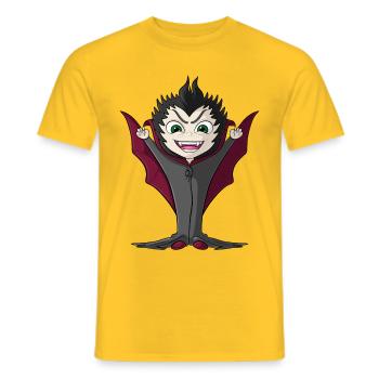 Comic Petit vampire - T-shirt homme - jaune - Devant - AI Model Male 178 dark (178cm)