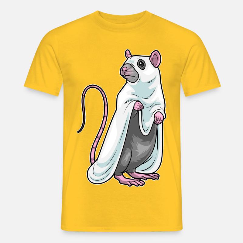 Ratte Halloween Geist - Männer T-Shirt - Gelb
