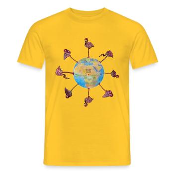 Je suis un flamant, je suis autorisé à ... - T-shirt homme - jaune - Devant - AI Model Male 178 dark (178cm)