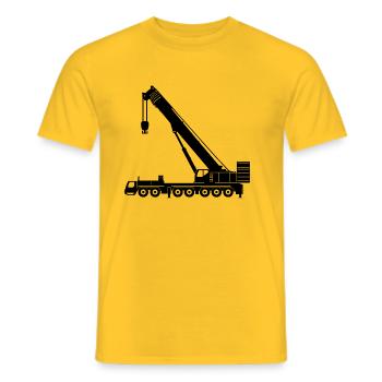 Grue grue mobile 1400 400 - T-shirt homme - jaune - Devant - AI Model Male 178 dark (178cm)
