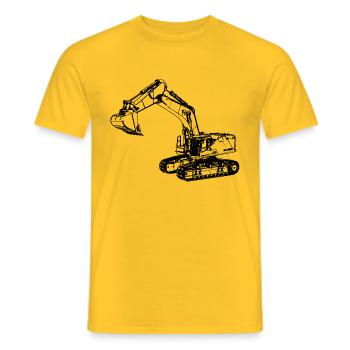 Bagger Kettenbagger Erdbau Tiefbau excavatrice - Männer T-Shirt - Gelb - Vorne - AI Model Male 178 dark (178cm)
