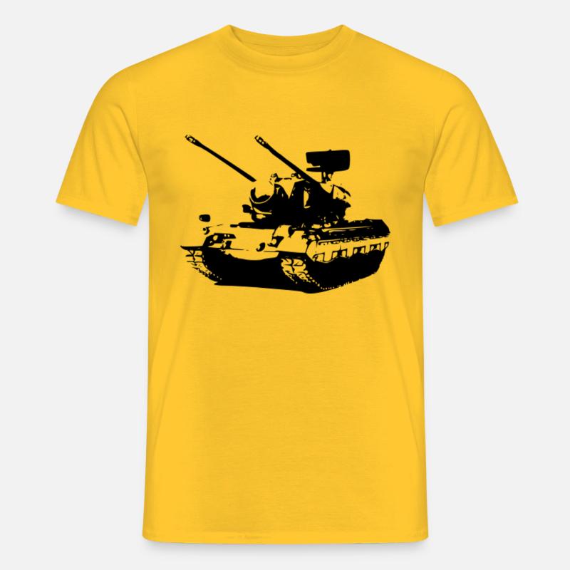 Gepard Panzer Flugabwehr - Männer T-Shirt - Gelb