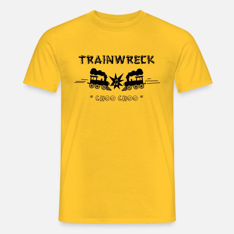 Trainwreck - Männer T-Shirt - Gelb