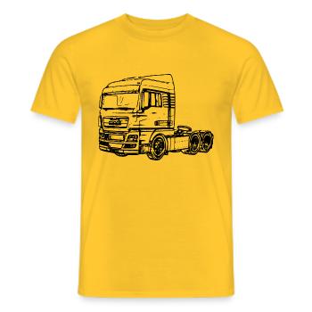 LKW 07 - Männer T-Shirt - Gelb - Vorne - AI Model Male 178 dark (178cm)