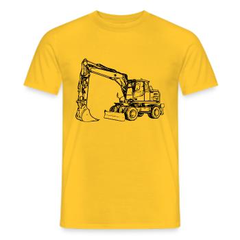 Pelle pelle pelle noir - T-shirt homme - jaune - Devant - AI Model Male 178 dark (178cm)