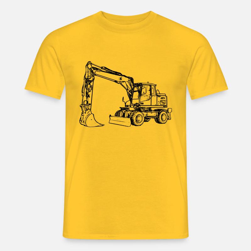 Bagger Radbagger Schaufelbagger schwarz - Männer T-Shirt - Gelb