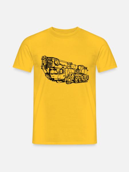 Mobilkran crane Kran 5 Achser - Männer T-Shirt - Gelb