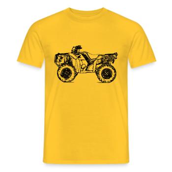 ATV Quad offroad Gelände Fahrzeug Hond - Männer T-Shirt - Gelb - Vorne - AI Model Male 178 dark (178cm)