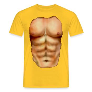 Mein wahres Ich - Muskulös - Men's T-Shirt - yellow - Front - AI Model Male 178 dark (178cm)
