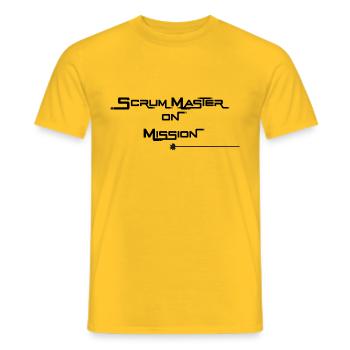 Scrum Master sur Mission Black - T-shirt homme - jaune - Devant - AI Model Male 178 dark (178cm)