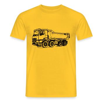 Dump truck truck tipper truck ci'ar'wka camion - Men's T-Shirt - yellow - Front - AI Model Male 178 dark (178cm)