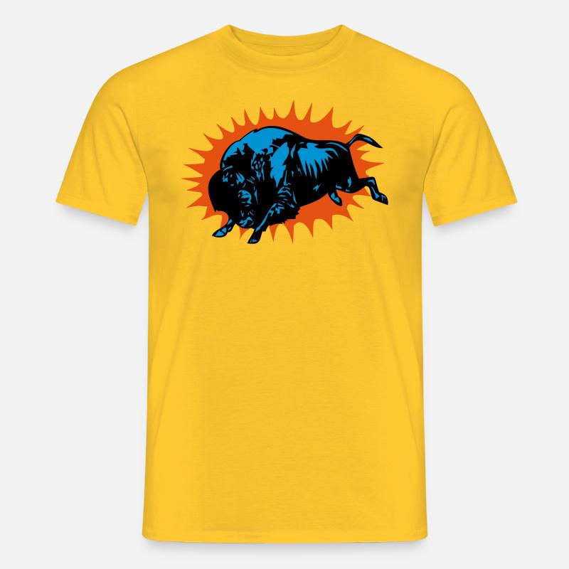 büffel (vektor) - Männer T-Shirt - undefined