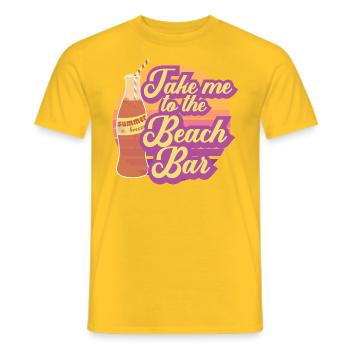 Beachbar summer breeze drink sun Sommer Strandbar - Männer T-Shirt - Gelb - Vorne - AI Model Male 178 dark (178cm)