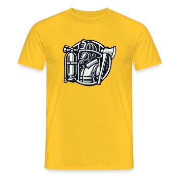 Fire brigade - Men's T-Shirt - yellow - Front - AI Model Male 178 dark (178cm)
