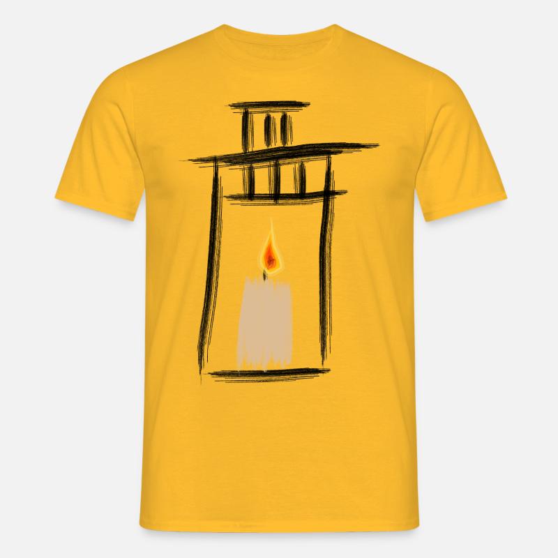 lanterne - T-shirt Homme - jaune