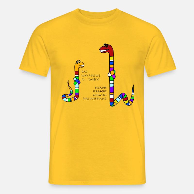 Twisty snakes - Männer T-Shirt - Gelb