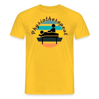 Physiotherapeut - Männer T-Shirt - Gelb - Vorne - AI Model Male 178 dark (178cm)