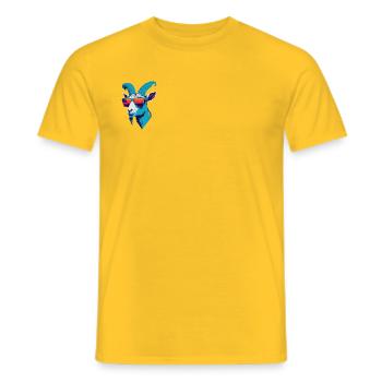 Goat Rebellion - Men's T-Shirt - yellow - Front - AI Model Male 178 dark (178cm)