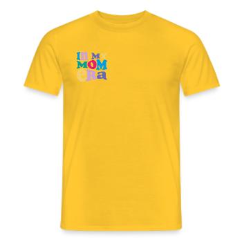 In My Mom Era – Colorful Mom Vibes - Men's T-Shirt - yellow - Front - AI Model Male 178 dark (178cm)