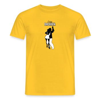 Living Bachata - Men's T-Shirt - yellow - Front - AI Model Male 178 dark (178cm)