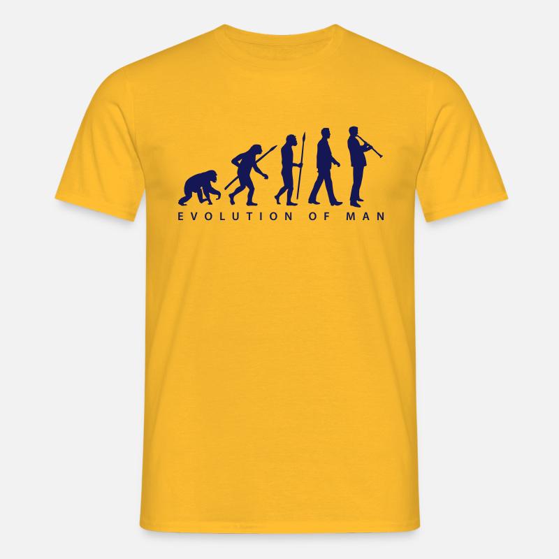 evolution_klarinette_spieler_082013_b_1c - Männer T-Shirt - Gelb