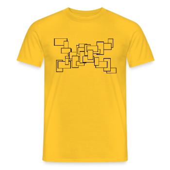 Rechtecke - Männer T-Shirt - Gelb - Vorne - AI Model Male 178 dark (178cm)