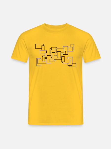 Rechtecke - Männer T-Shirt - Gelb