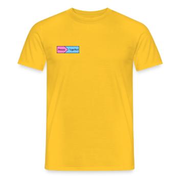Immer zusammen - Männer T-Shirt - Gelb - Vorne - AI Model Male 178 dark (178cm)