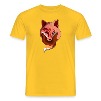 Fuchs - Männer T-Shirt - Gelb - Vorne - AI Model Male 178 dark (178cm)