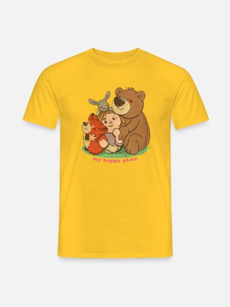 my happy place - Men's T-Shirt - yellow