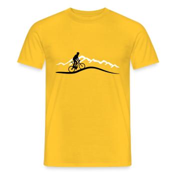 Mountain biking, cycling - T-shirt homme - jaune - Devant - AI Model Male 178 dark (178cm)