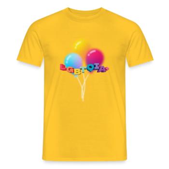 LGBTQIA+ pride - Männer T-Shirt - Gelb - Vorne - AI Model Male 178 dark (178cm)