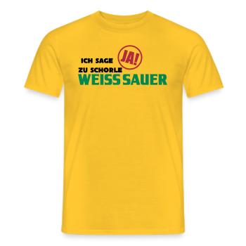 Ich sage ja zu Schorle! - Männer T-Shirt - Gelb - Vorne - AI Model Male 178 dark (178cm)