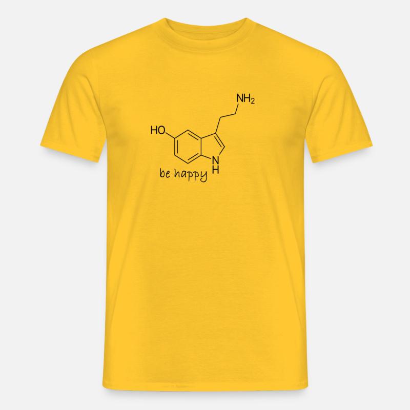 glücklich sein - Männer T-Shirt - Gelb