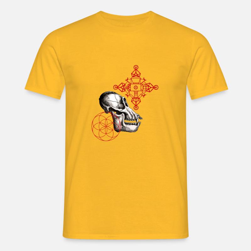 lunar australpithecus - Men's T-Shirt - yellow