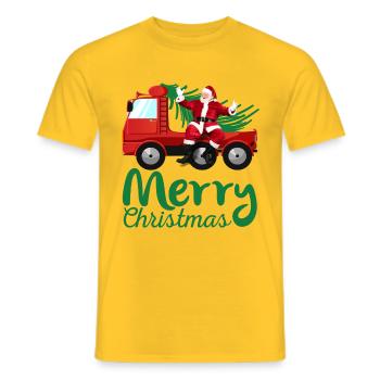 CAMION PAPA NOEL - T-shirt homme - jaune - Devant - AI Model Male 178 dark (178cm)