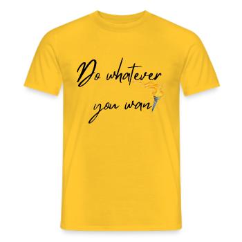 Faites ce que vous voulez - T-shirt homme - jaune - Devant - AI Model Male 178 dark (178cm)