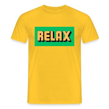 Se détendre! - T-shirt homme - jaune - Devant - AI Model Male 178 dark (178cm)