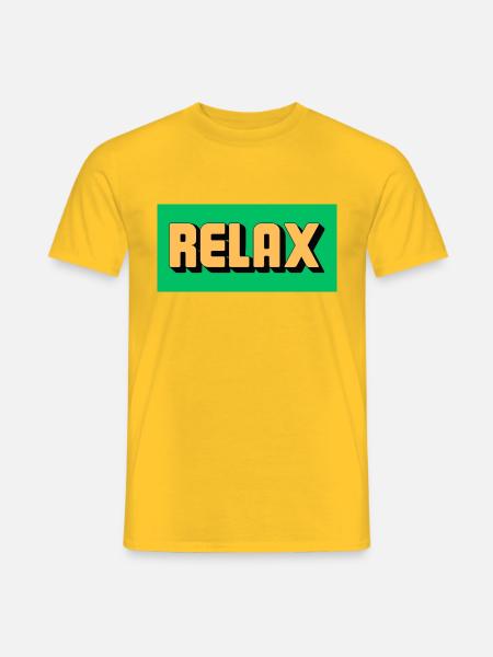 Relax! - Männer T-Shirt - Gelb