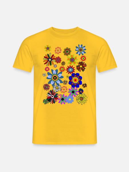 Flower Power Flowers - Men's T-Shirt - yellow