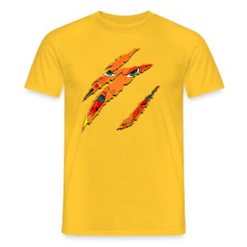 Claw Chibi Charizaard - T-shirt homme - jaune - Devant - AI Model Male 178 dark (178cm)