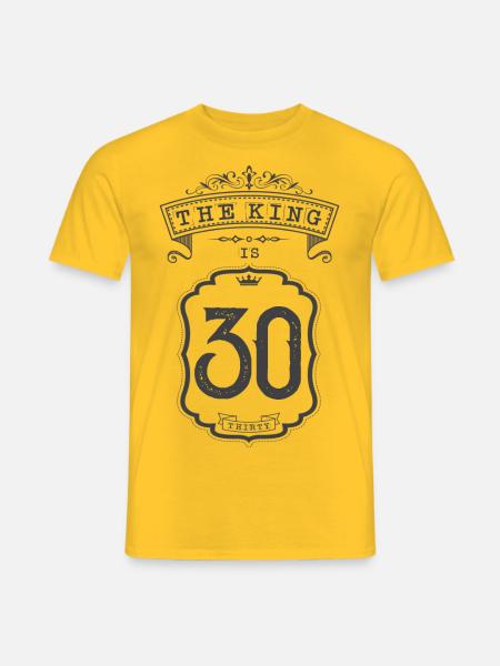 the King is 30 - Men's T-Shirt - yellow