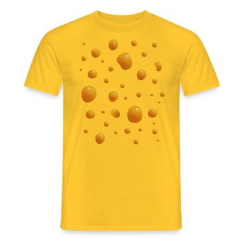 Costume de fromage Carnaval Cheese Lovers Cadeau - T-shirt homme - jaune - Devant - AI Model Male 178 dark (178cm)