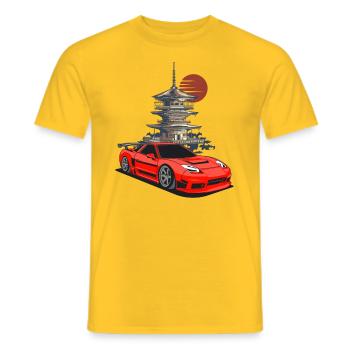 NA2 JDM LEGEND - Men's T-Shirt - yellow - Front - AI Model Male 178 dark (178cm)