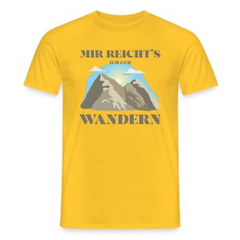 Mir reicht´s ich geh wandern! Wander Shirt, Fun - Männer T-Shirt - Gelb - Vorne - AI Model Male 178 dark (178cm)