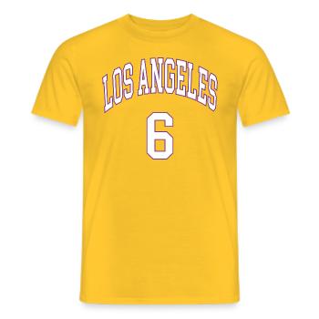 Los Angeles 6 - Männer T-Shirt - Gelb - Vorne - AI Model Male 178 dark (178cm)