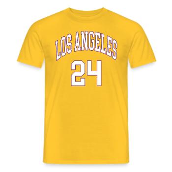 Los Angeles 24 - Männer T-Shirt - Gelb - Vorne - AI Model Male 178 dark (178cm)