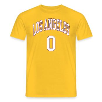 Los Angeles 0 - Männer T-Shirt - Gelb - Vorne - AI Model Male 178 dark (178cm)